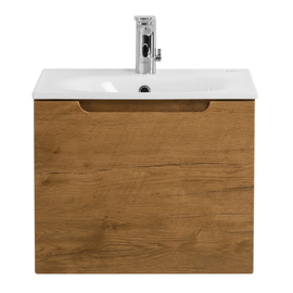 Тумба с раковиной подвесная с одним ящиком BelBagno ETNA 60 Rovere Nature, раковина белая - фото, отзывы, цена