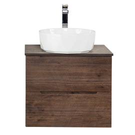 Тумба со столешницей и накладной раковиной подвесная BelBagno ETNA 60 Rovere Moro - фото, отзывы, цена
