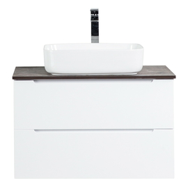 Тумба со столешницей и накладной раковиной подвесная BelBagno ETNA 80 Bianco Lucido - фото, отзывы, цена