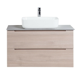 Тумба со столешницей и накладной раковиной подвесная BelBagno ETNA 80 Rovere Grigio - фото, отзывы, цена