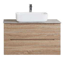 Тумба со столешницей и накладной раковиной подвесная BelBagno ETNA 80 Rovere Bianco - фото, отзывы, цена