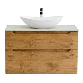 Тумба со столешницей и накладной раковиной подвесная BelBagno ETNA-H60 100 Rovere Nature - фото, отзывы, цена