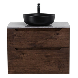 Тумба со столешницей и накладной раковиной подвесная BelBagno ETNA-H60 100 Rovere Moro - фото, отзывы, цена