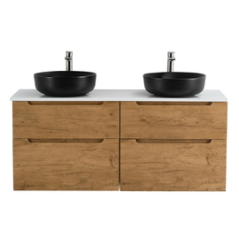 Тумба со столешницей и накладными раковинами подвесная BelBagno ETNA-H60 120 Rovere Nature - фото, отзывы, цена