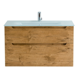 Тумба со стеклянной раковиной подвесная BelBagno ETNA-H60 80 Rovere Nature, раковина белая - фото, отзывы, цена