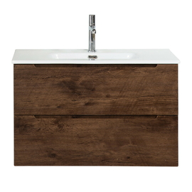 Тумба с раковиной подвесная BelBagno ETNA 39 80 Rovere Moro, раковина белая - фото, отзывы, цена