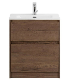 Тумба с керамической раковиной напольная BelBagno KRAFT 60 Rovere Tabacco, раковина BB600ETL белая - фото, отзывы, цена