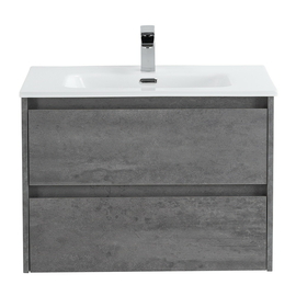 Тумба с раковиной подвесная BelBagno KRAFT 70 Cemento Grigio, раковина белая - фото, отзывы, цена