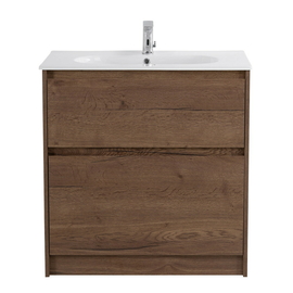 Тумба с керамической раковиной напольная BelBagno KRAFT 80 Rovere Tabacco, раковина LOV-800-LVB белая - фото, отзывы, цена
