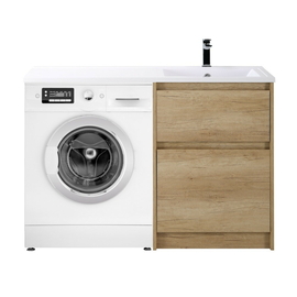 Тумба с раковиной напольная BelBagno KRAFT-LVD-58/120-R Rovere Nebrasca Nature, раковина белая - фото, отзывы, цена