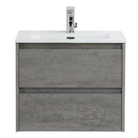 Тумба с раковиной подвесная BelBagno KRAFT 39 60 Cemento Grigio, раковина белая - фото, отзывы, цена