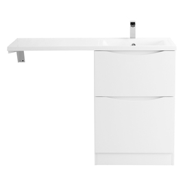 Тумба с раковиной напольная BelBagno LAVANDERIA-58/120-R Bianco Lucido, раковина белая - фото, отзывы, цена