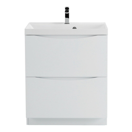 Тумба с раковиной напольная BelBagno MARINO 70 Bianco Lucido, раковина белая - фото, отзывы, цена