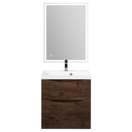 Тумба с раковиной подвесная BelBagno MARINO-H60 60 Rovere Moro, раковина белая - фото, отзывы, цена