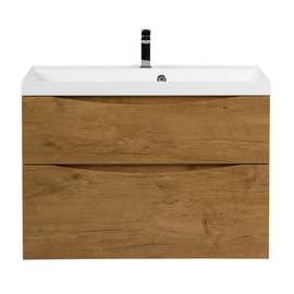 Тумба с раковиной подвесная BelBagno MARINO-H60 80 Rovere Nature, раковина белая - фото, отзывы, цена