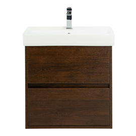 Тумба с раковиной подвесная BelBagno NEON 50 Rovere Scuro, раковина белая - фото, отзывы, цена