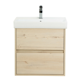 Тумба с раковиной подвесная BelBagno NEON 60 Pino Bianco, раковина белая - фото, отзывы, цена