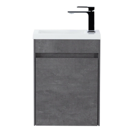 Тумба с раковиной подвесная с дверкой BelBagno PIETRA MINI 40-L Stucco Cemento, раковина белая - фото, отзывы, цена