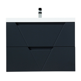 Тумба с раковиной подвесная BelBagno VITTORIA 80 Grigio Opaco, раковина белая - фото, отзывы, цена