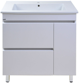 Тумба Emmy Джерси 85 2 ящика и 1 дверь Правый с умывальником Оскар - фото, отзывы, цена