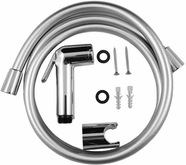 Гигиенический душ Paffoni MINORCA, душ из ABS, крепление настенное из ABS, шланг металл 1500мм, ZDOC060CR + ZFLO030CR + ZSUP010CR - фото, отзывы, цена