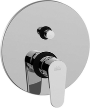 Смеситель встраиваемый для душа Paffoni на 2 выхода с накладкой латунной диаметр 200мм, девиатор-кнопка, хром, GR015CR - фото, отзывы, цена