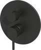 Смеситель встраиваемый для душа Paffoni на 2 выхода, диаметр 200мм, девиатор-картридж, 2 положения+1 комбо, черный матовый, LIG018NO - фото, отзывы, цена