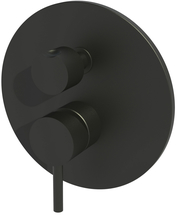 Смеситель встраиваемый для душа Paffoni на 3 выход с накладкой из металла диаметр 200мм, девиатор-картридж, 3 положения+3 комбо,черный матовый, LIG019NO - фото, отзывы, цена