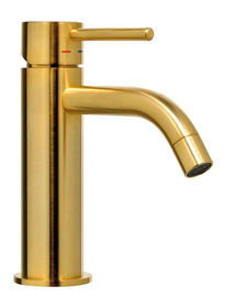Смеситель для раковины Paffoni без донного клапана, Золото медовое брашированное, LIG071HGSP - фото, отзывы, цена