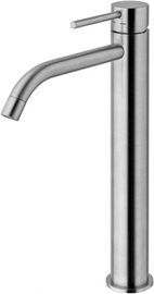 Смеситель высокий для раковины Paffoni без донного клапана, Steel looking, LIG081ST - фото, отзывы, цена