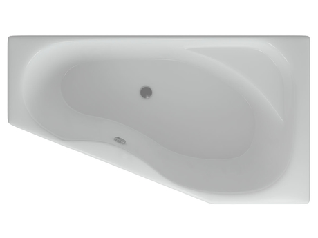 Ванна акриловая Акватек Медея, левая, вклеенный каркас, MED180-0000037 - фото, отзывы, цена