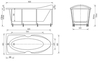 Ванна акриловая Aquatek Европа 180x80, слив слева, с вклеенным каркасом, с фронтальным экраном, без гидромассажа - фото, отзывы, цена