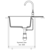 Кухонная мойка GranFest Urban 668L, черный - фото, отзывы, цена