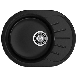 Кухонная мойка GranFest Rondo 580L, черный - фото, отзывы, цена