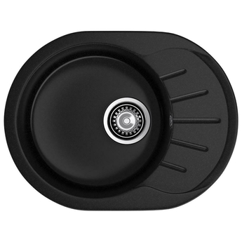 Кухонная мойка GranFest Rondo 580L, черный - фото, отзывы, цена