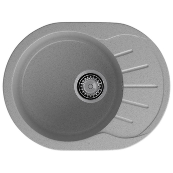 Кухонная мойка GranFest Rondo 580L, серый - фото, отзывы, цена