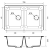 Кухонная мойка GranFest Standart 780K, графит - фото, отзывы, цена
