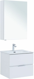 Комплект мебели для ванной Aquanet Алвита New 60 2 ящика, белый матовый, 00274216 - фото, отзывы, цена
