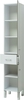 Шкаф-пенал для ванной Aquanet Верона 35 белый (напольный) - фото, отзывы, цена