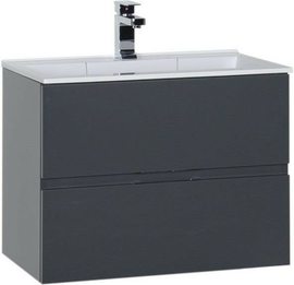 Тумба с раковиной Aquanet Алвита 70 серый антрацит - фото, отзывы, цена