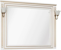 Зеркало Aquanet Паола 120 белый/золото - фото, отзывы, цена