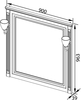 Зеркало Aquanet Паола 90 белый/серебро - фото, отзывы, цена