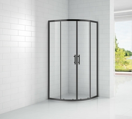 Душевой уголок Cezares Eco 100х100х190см, ECO-O-R-2-100-C-NERO - фото, отзывы, цена