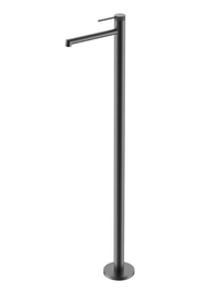 Смеситель для раковины Vincea Rim VFBF-2R1GM напольный, вороненая сталь - фото, отзывы, цена