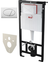 Система инсталляции для унитазов AlcaPlast AM101/1120-4:1 + М70 + М91, кнопка смыва белая - фото, отзывы, цена