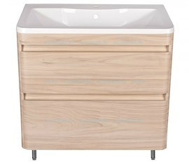 Тумба с раковиной напольная Style Line El Fante Атлантика 80, Люкс ясень перламутр, PLUS - фото, отзывы, цена