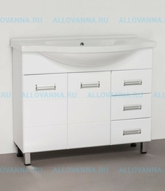 Тумба с раковиной Style Line Ирис 100 (3 ящ.) под умывальник Эльбрус 100 - фото, отзывы, цена