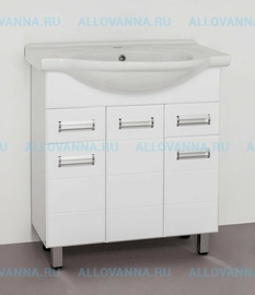 Тумба с раковиной Style Line Ирис 75 (2 ящ.) под умывальник Байкал 75 - фото, отзывы, цена