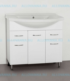 Тумба с раковиной Style Line Эко Стандарт 26 (2 ящ.) под умывальник Эльбрус 90 - фото, отзывы, цена