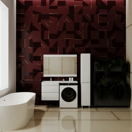 Тумба с раковиной подвесная Style Line Даллас 120, Люкс белая, PLUS, левый - фото, отзывы, цена